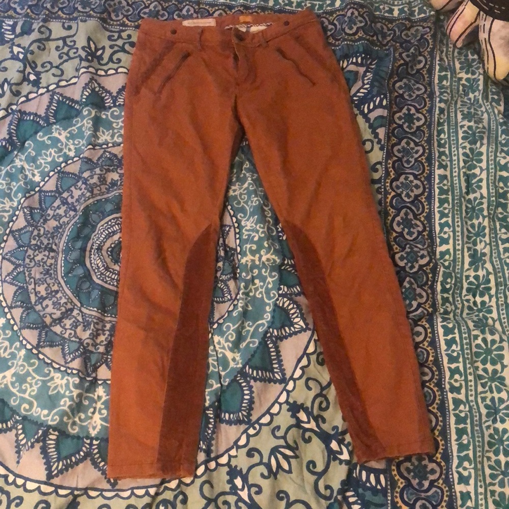 Anthropologie velvet detail chinos